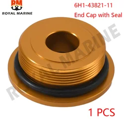 6H1-43821 End Cap with Seals For Yamaha Outboard Motor Tilt Trim 2T 4T 60 70 75 85 90HP 6H1-43821-11 Screw, Trim Cylinder End