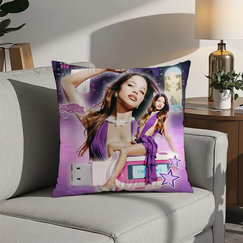 Singer Emilia Mernes mp3 Pillow Case Plush Fabric Soft  Pillowcase Double Sided Print Cushion Cover Household Gifts