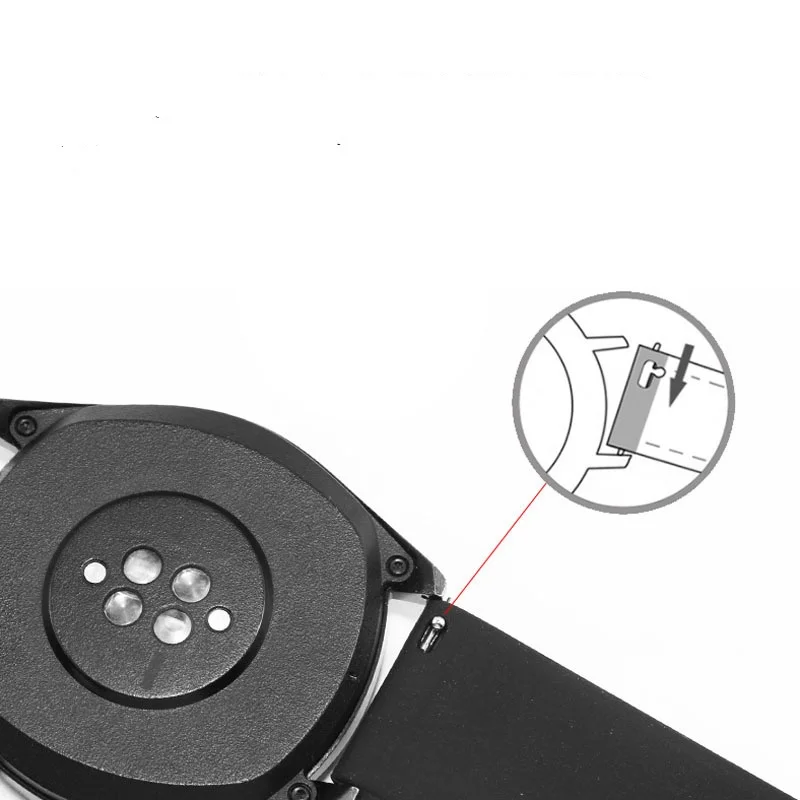 20 мм 22 мм быстросъемный резиновый ремешок для часов серебристо-черный ремешок для часов с пряжкой для универсального силиконового браслета для часов