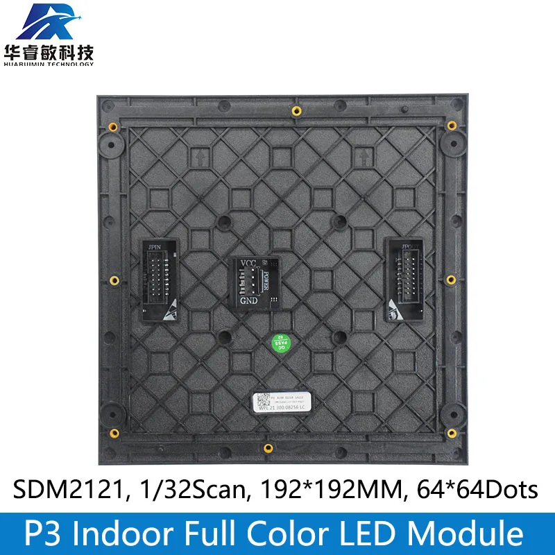 P3 Indoor Full Color LED Display Module 64 x 64 Dot Matrix 192mm*192mm , SMD RGB P3 LED Panel Module