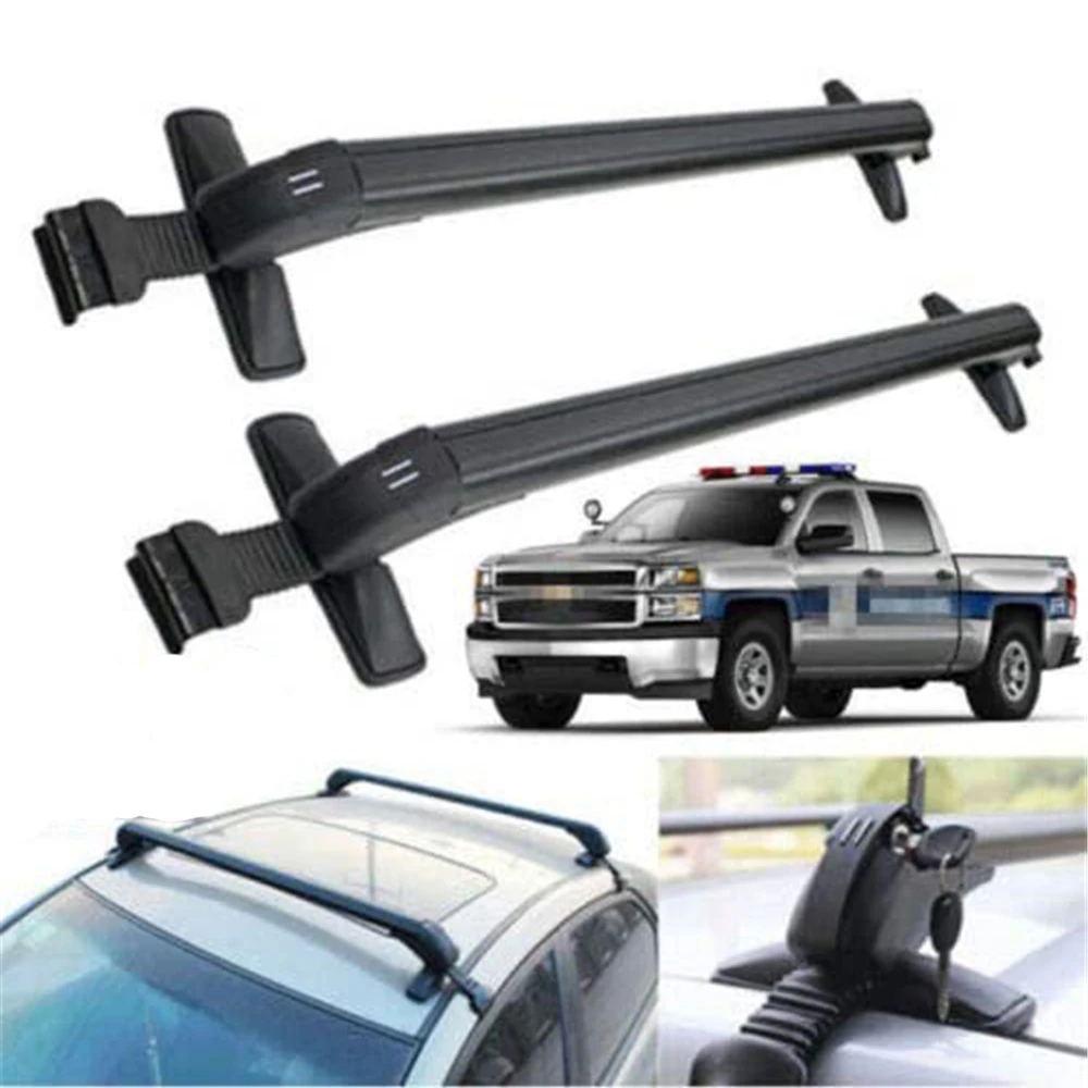 

New Universal Car Top Roof Rack Cross Bar 43.3" Luggage Carrier Aluminum Lock