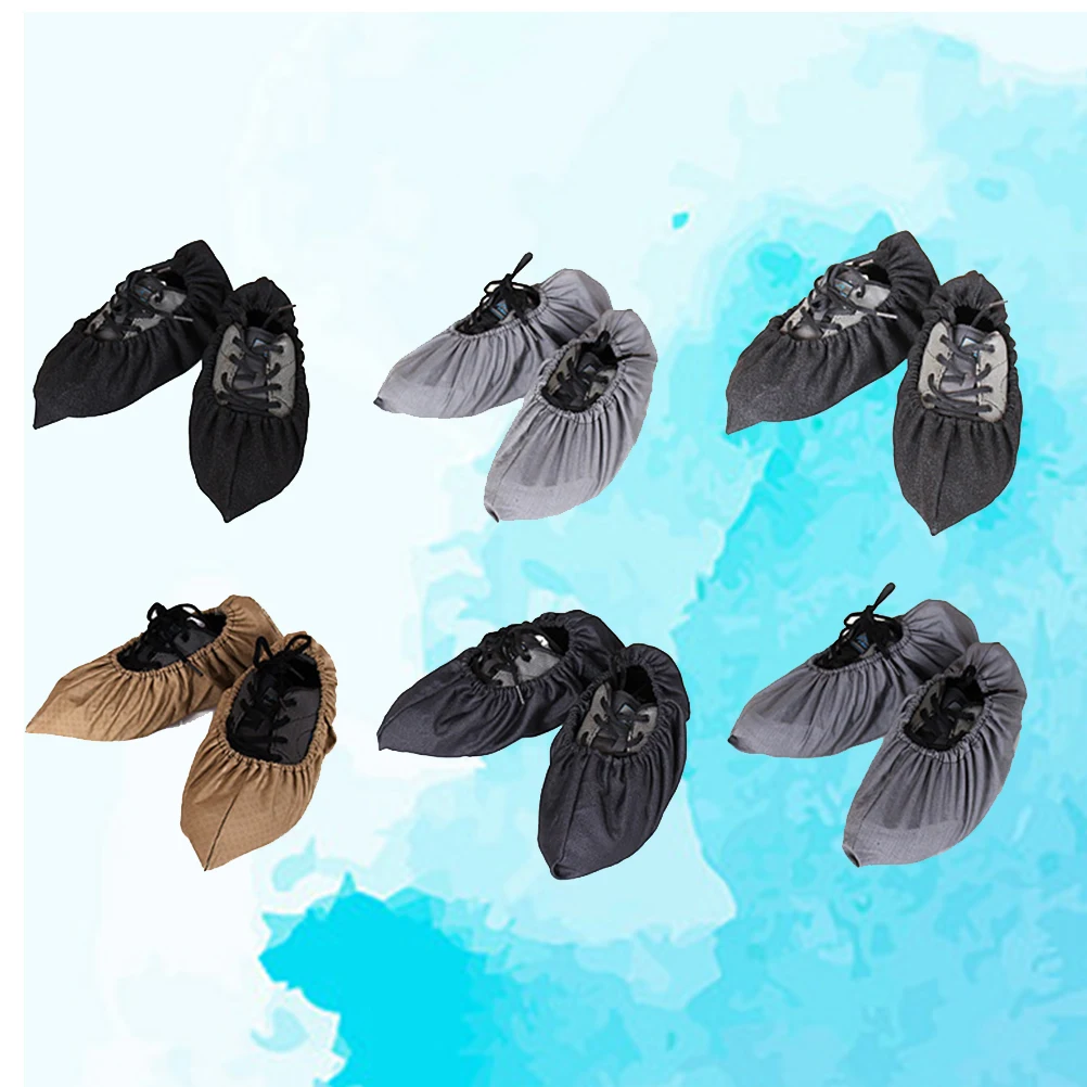 

1 Pair of Non-slip Shoe Covers Mopping Socks Floor Dust Cleaning Shoes for House Office Living Room (Random Color)