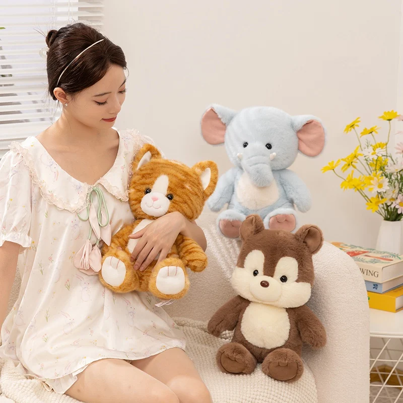 

Плюшевая игрушка серии Forest, пасхальные подарки, кукла-медведь со слоном, мини-белка, мягкая кукла Kawaii, мягкая серия животных, плюшевые игрушки, домашний декор