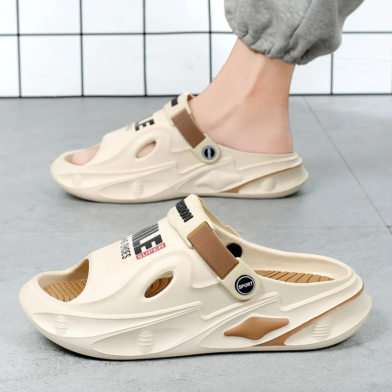 Nuovi sandali da uomo estivi pantofole scivoli da massaggio sandali da esterno per interni scarpe Casual da spiaggia suola morbida scivoli infradito da uomo