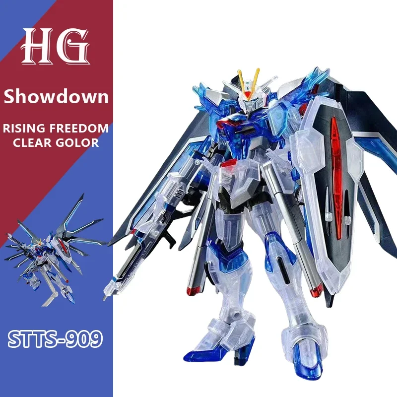 Assembled Model Kit Mecha Model Hand-made Ornaments Collection Gift HG 1/144 RISING FREEDOM CLEAR GOLOR STTS-909 Assembled Toys