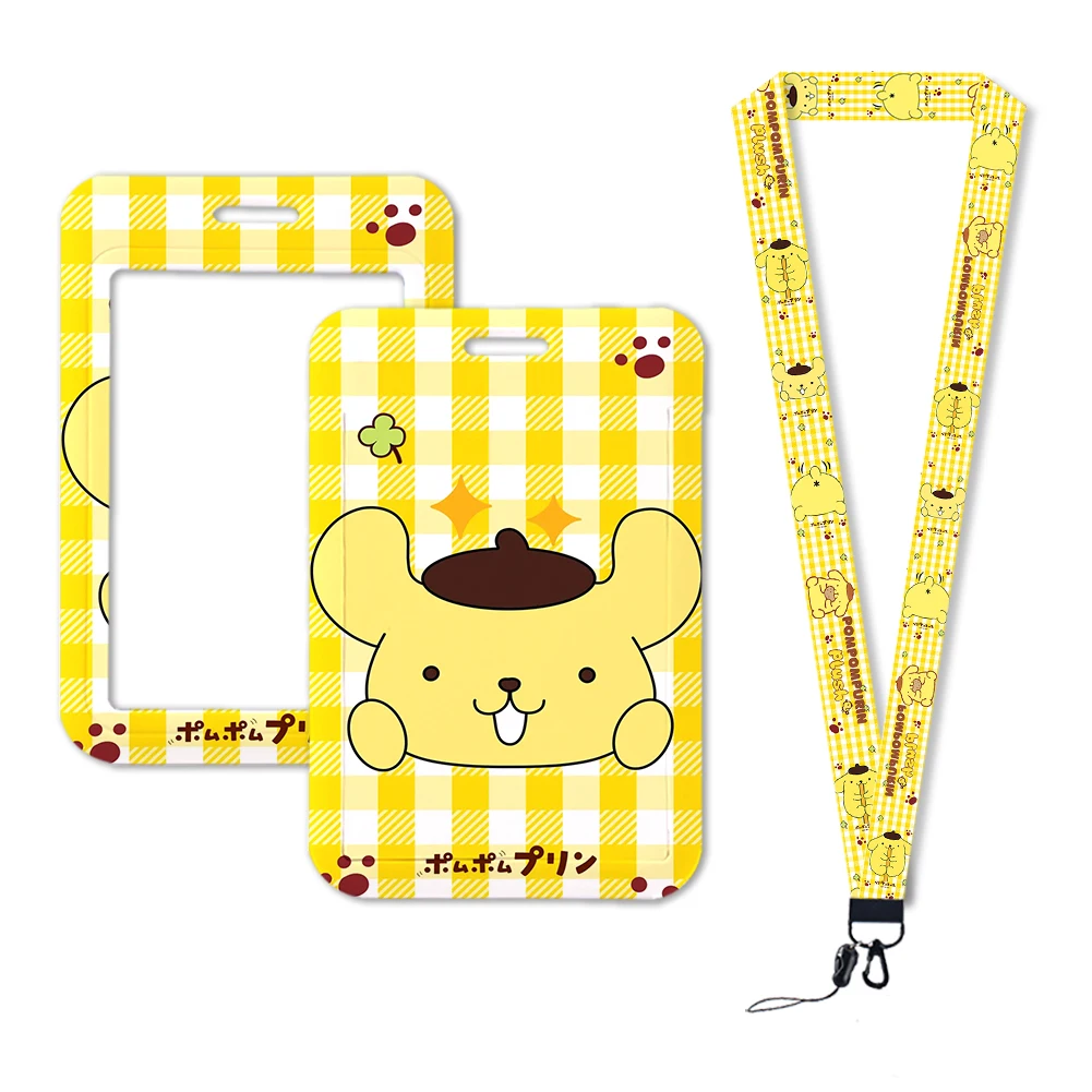 W ID Card Straps Badge Holder Pompom Purin Credential Holder Lanyard Neck Strap for Key Keyrings Accessories