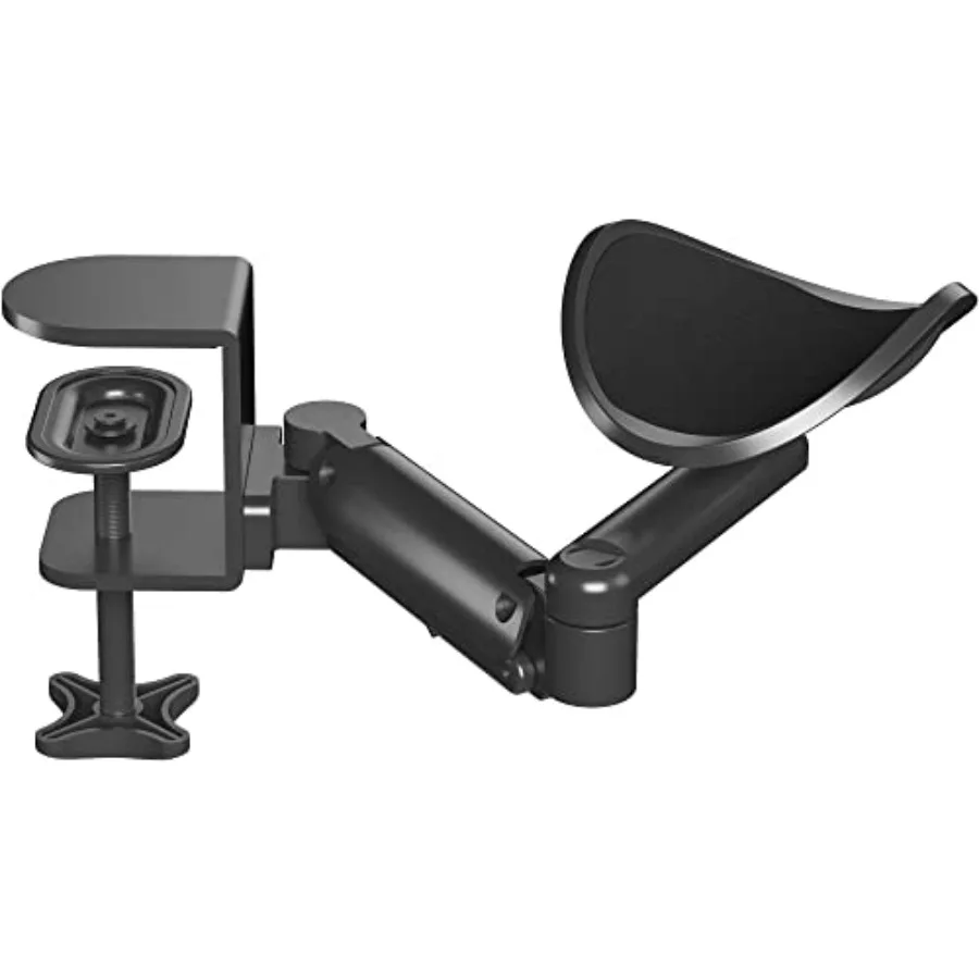 Adjustable Arm Rest for Desk Ergonomic Elbow Rest Pad 360° Rotating and Extendable Desk Arm Support Durable Aluminum Keyboard a