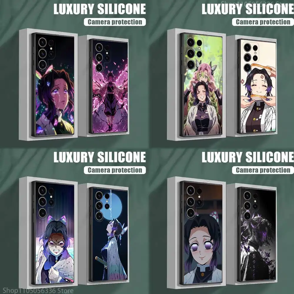 

S-Shinobu D-Demon Slayer Phone Case For Samsung S25,S24,S23,S22,S21,S20,S10,Ultra,Plus,Lite,FE,Soft Silicone Black Cover