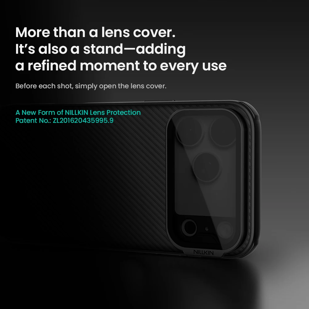 NILLKIN Magnetic Case For iPhone 18 Pro/18 Pro Max, Slide Camera Lens Cover with Hidden Stand, Aluminum Kickstand, Shock Proof