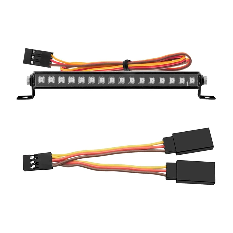 AA87 Metal 16 LED 8 modos barra de luz de techo lámpara de techo repuestos accesorios para TRX4M TRX4-M 1/18 coche trepador de control remoto Upgr