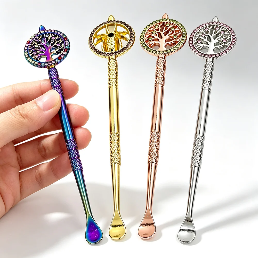 Life Tree Shovel Metal Mini Scoop11.8cm Portable Spoon Kitchen Baking Smoking Accessories Tool