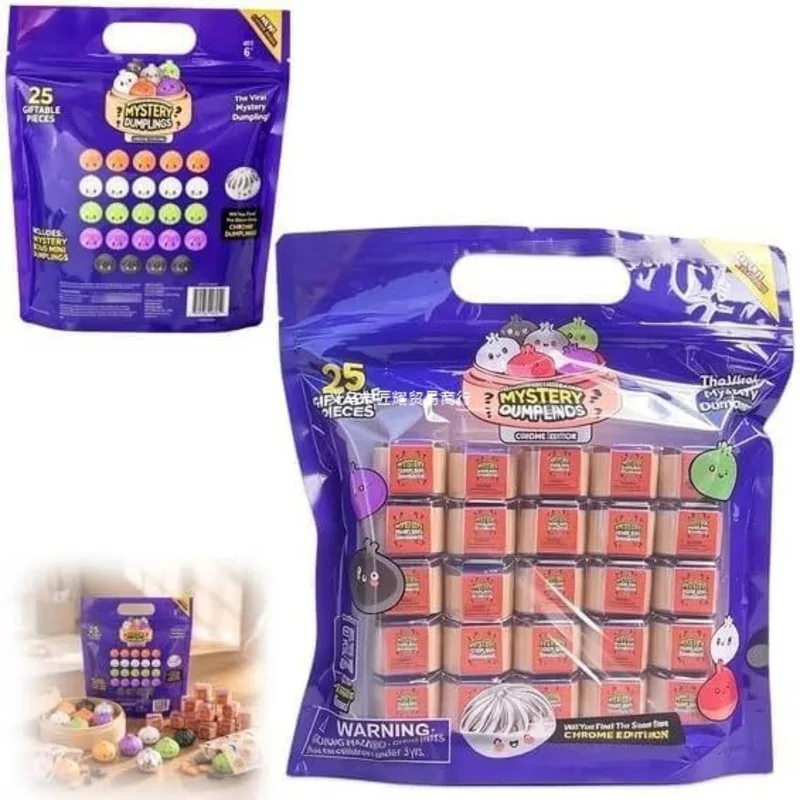 25Pcs Mini Squishy Dumplings TPE, Stress Relief Toys, Kawaii Mochi Squeeze Fidget Gift, For Kids Adults Birthday Party, Decor