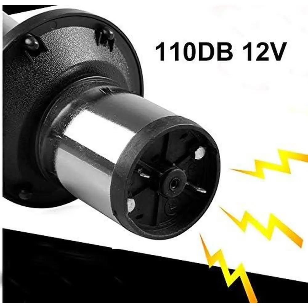 1Pcs Universal Cow Horn Black Retro Trumpet Vintage 12v 110db Horn Antique Vintage Car Horn Car Speaker Brake System Auto Parts
