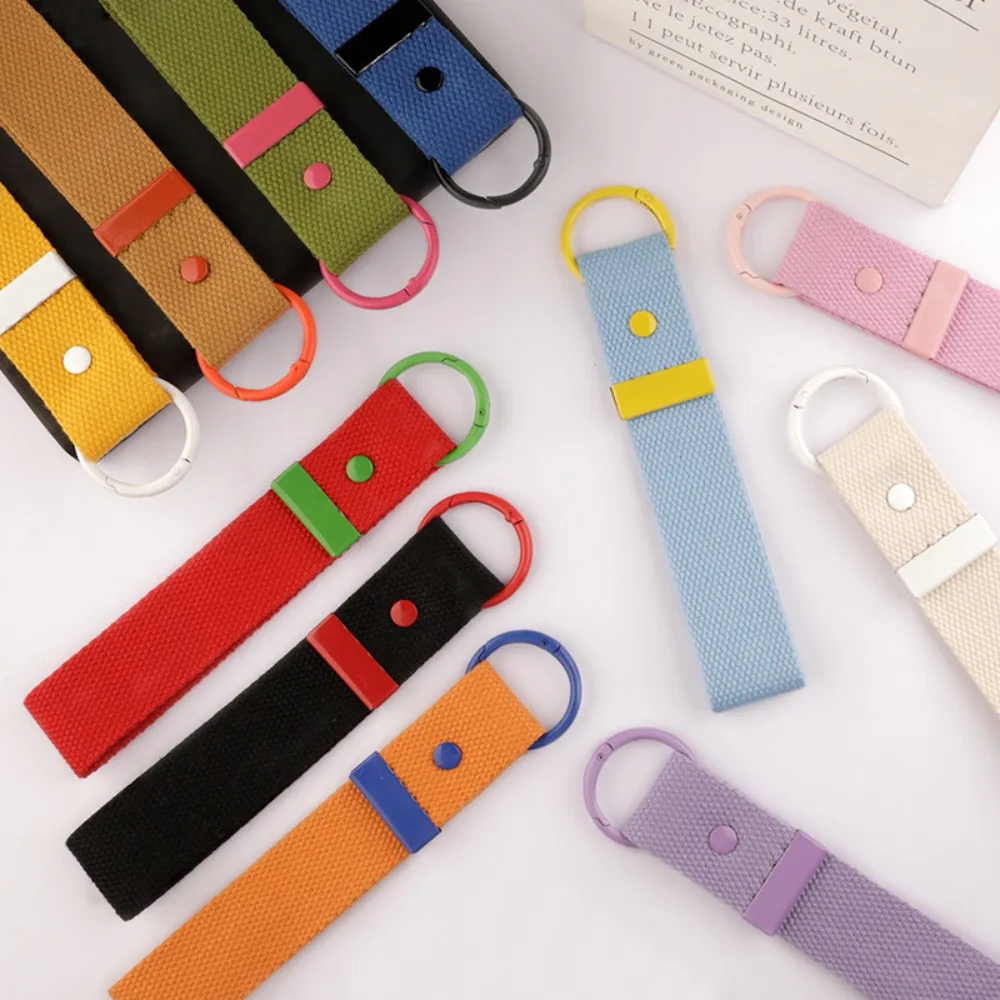 

Key Holder Colorful Ribbon Rope Keychain Simple Versatile Keychain Lanyard INS Durable DIY Canva Strap Bag Charms