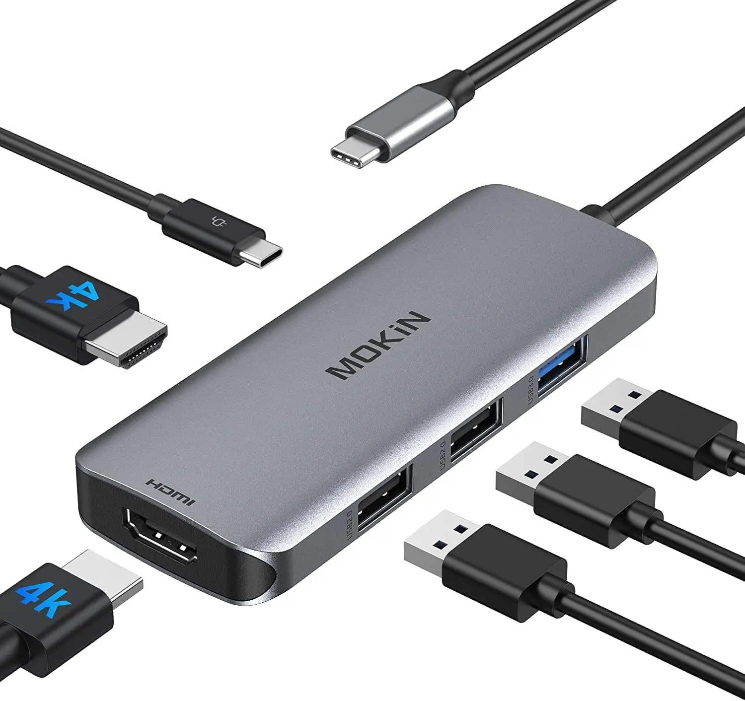 

USB C Docking Station with Dual HDMI, 3 USB Ports, PD Charging for Windows Laptops