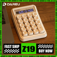 Dareu Z19 Mini Keyboard Numpad Tri Mode Bluetooth Wireless Keypad Mechanical Keyboard Pc Gamer Accessories Office Gaming Gifts