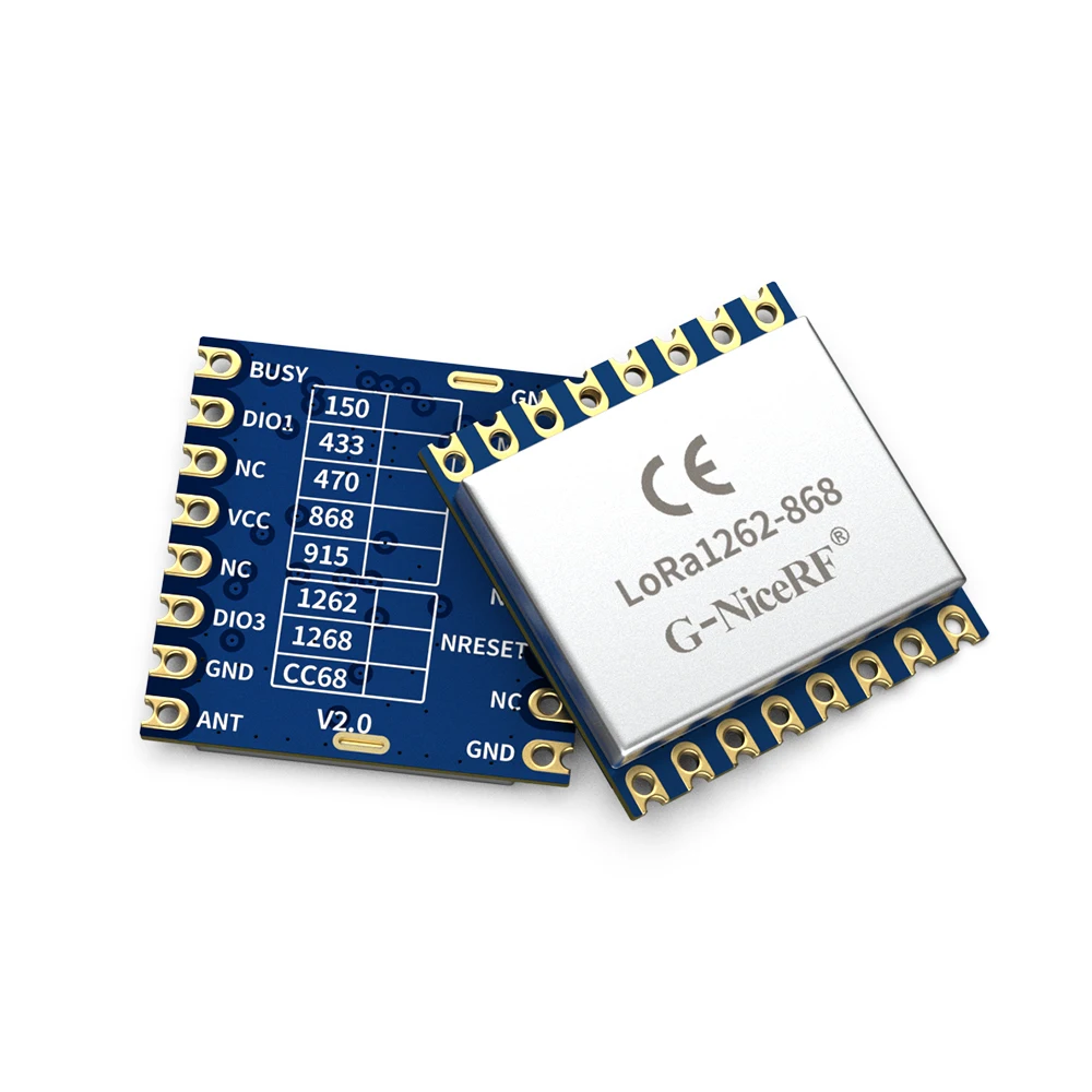 

2PCS/Lot LoRa1262 FCC, ID ,CE Certified SX1262 868/915MHz LoRa Module With ESD Protection