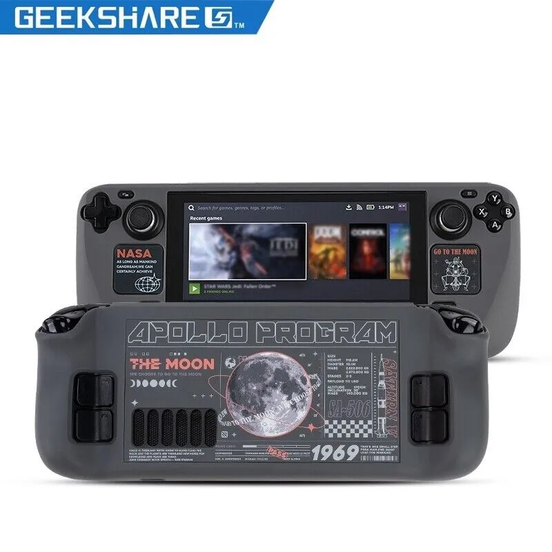 GeekShare-funda protectora de luna de absorción para cubierta de vapor, carcasa dura, cubierta trasera de disipación de calor, accesorios para consola de juegos