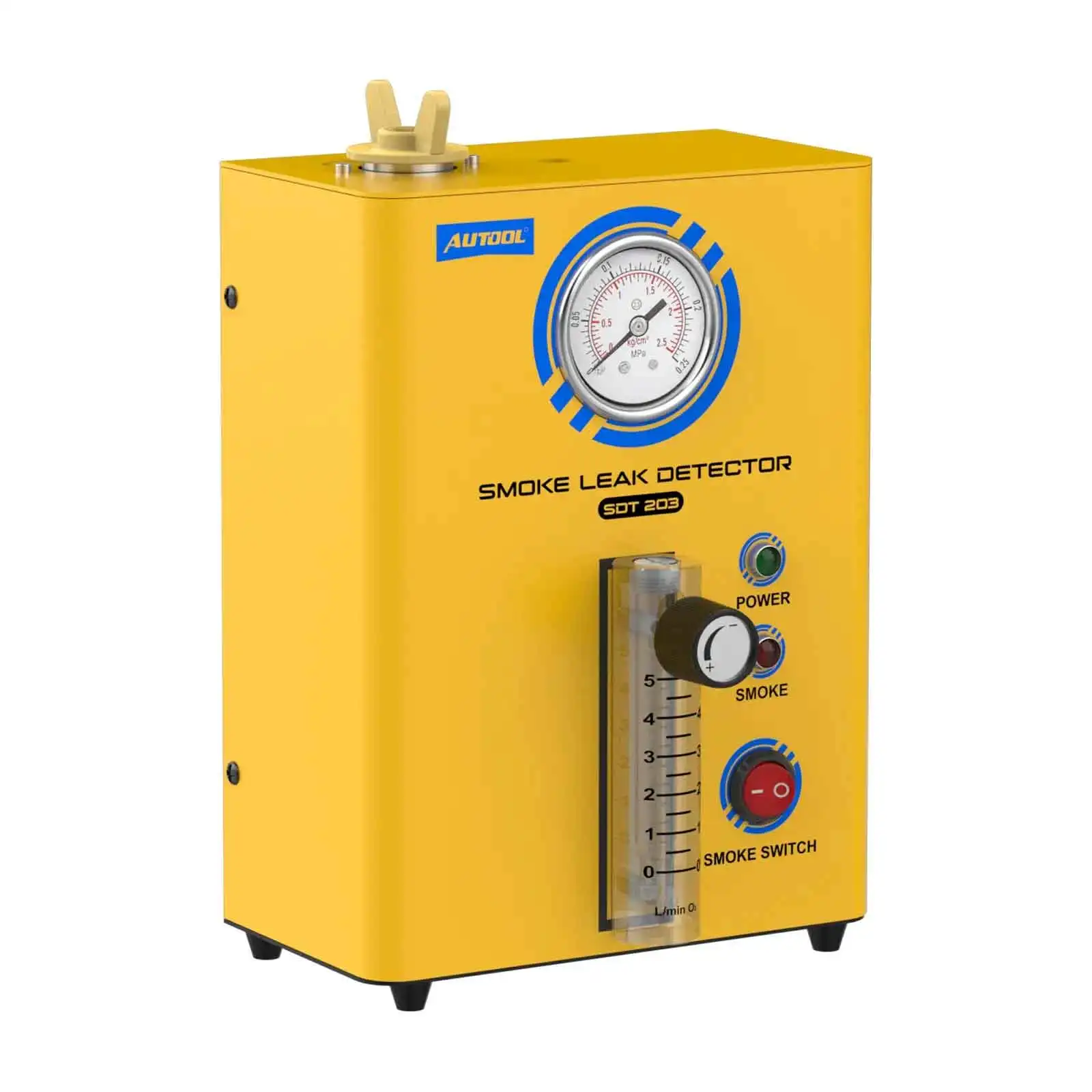 2025 última versión AUTOOL SDT203 EVAP Detector de fugas de humo probador de fugas de vacío automotriz para sistema de tuberías de admisión de coche 12V