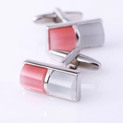 Kflk Jewelry Shirt Cufflink For Mens Brand Pink Cuff Link Wholesale Button Male High Quality Luxury Wedding Groom guests