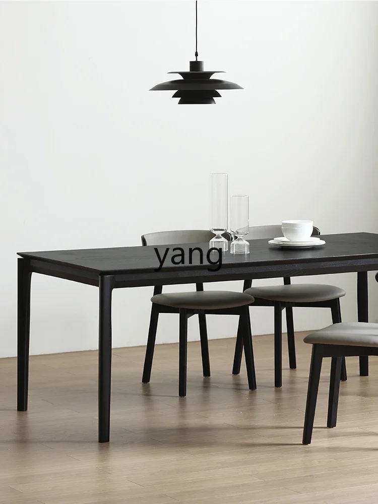 XYY oak solid wood western food Italian minimalist style log wabi sandy wind island dining table