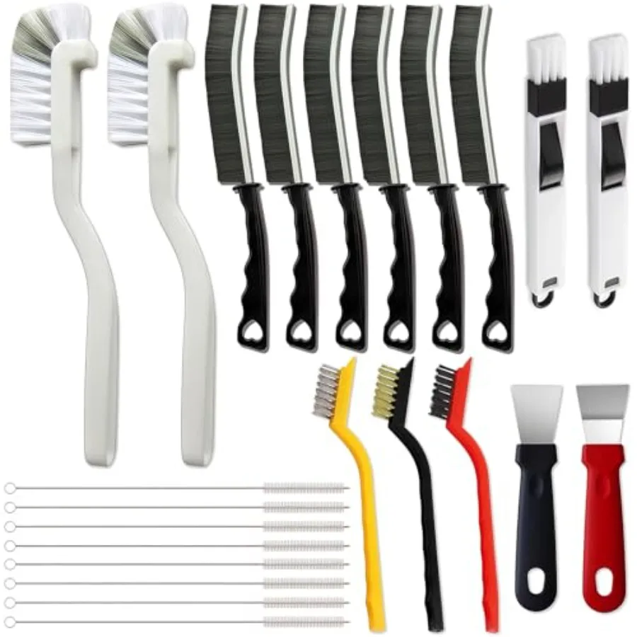 

23Pcs, Hard Bristle Scrub Brushes Tools for Deep Cleaning Gap, Multifunctional Grout Brush for Tile Lines, Sliding Door, Sill,