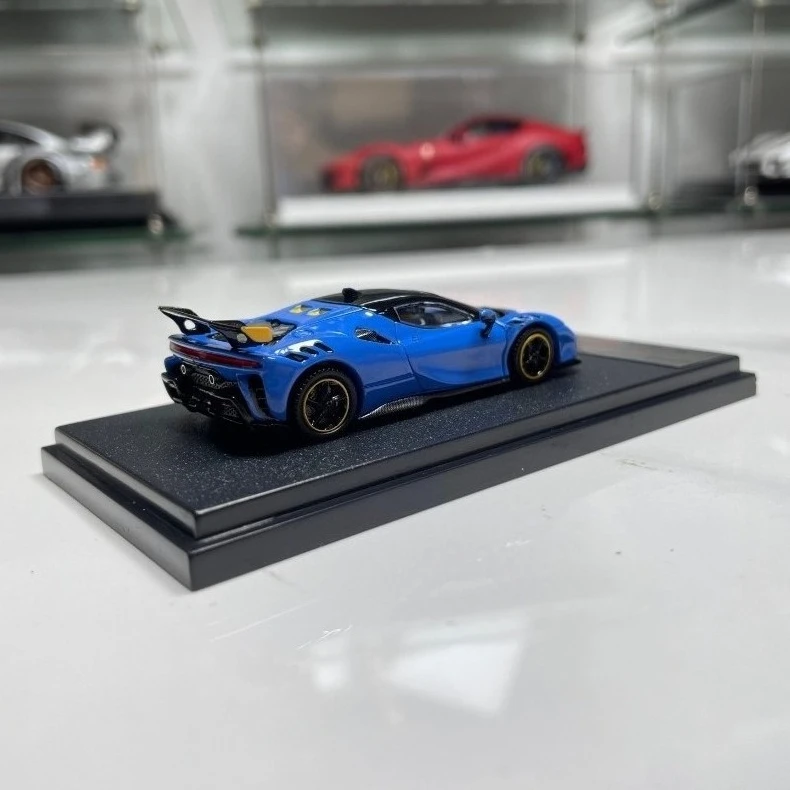 For XF HL Jump Horse SF90 XX Stradale alloy 1:64 scale car model collection piece decorative item simulation