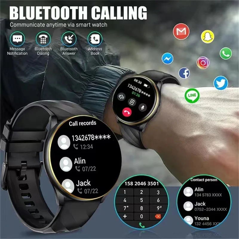 Professional Waterproof Smart Watch Women Men 1.46inch Outdoor Sports Swimming Watch Bluetooth Call Health Monitoring For Xiaomi