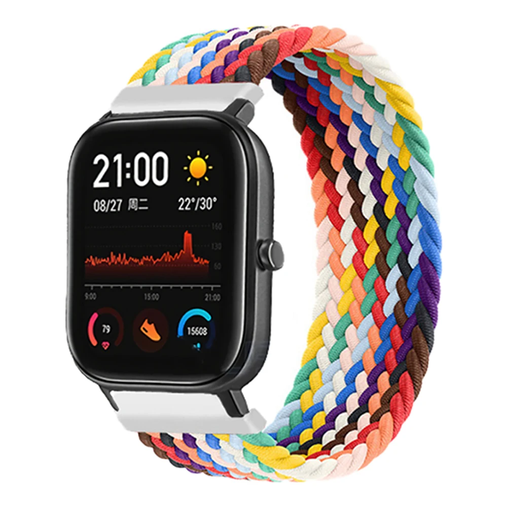 20mm 22mm geflochtene Solo-Schlaufe für amazfit gts 4/2/2e/gts2 mini/gtr 4/2/2e/3/pro 47mm stratos Armband Uhren armband amazfit bip Armband