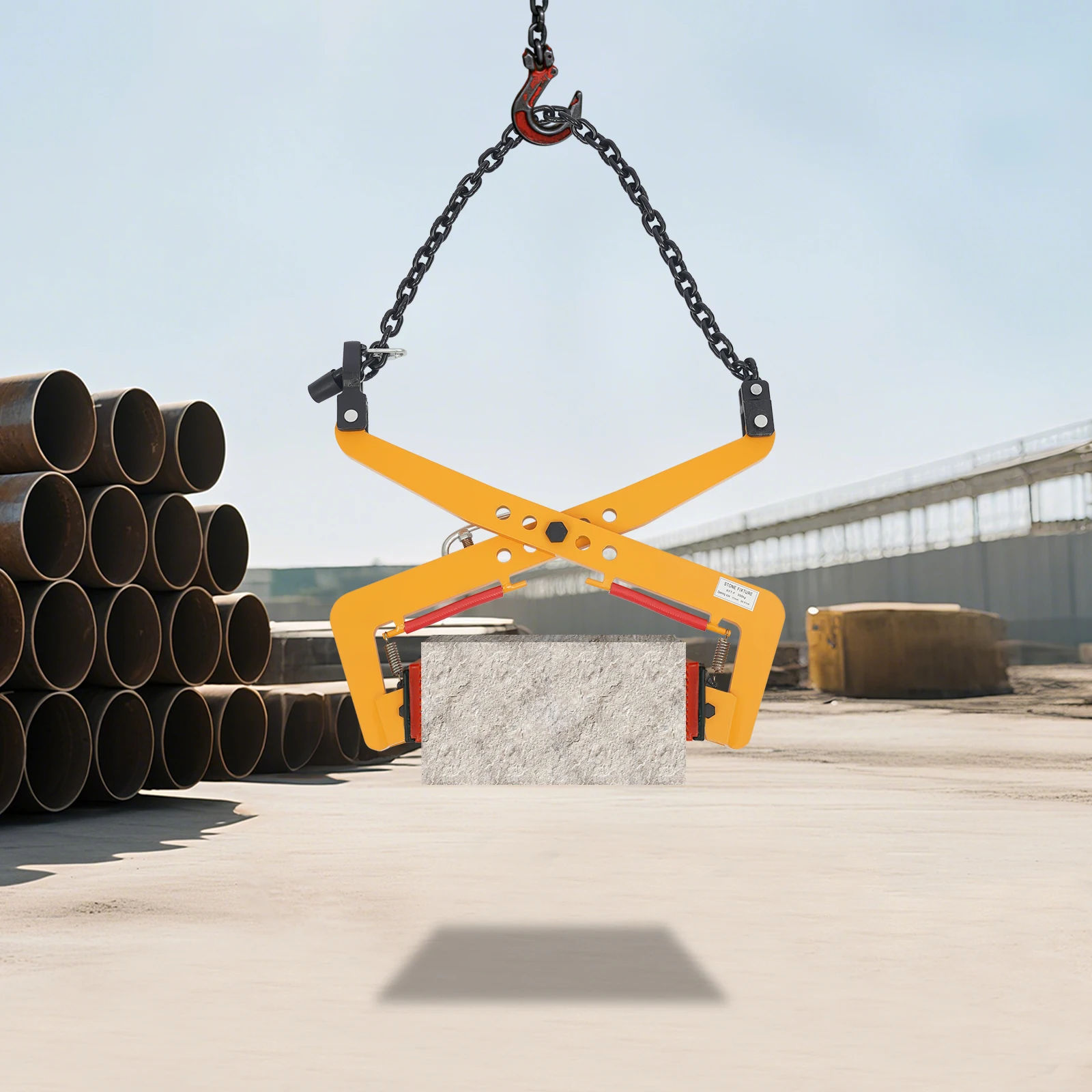 Pince d'extraction de palettes de 350kg, pince de levage à mâchoire de 30 à 51cm, pince de levage en pierre, pince de transport en bois, pince en pierre de bois