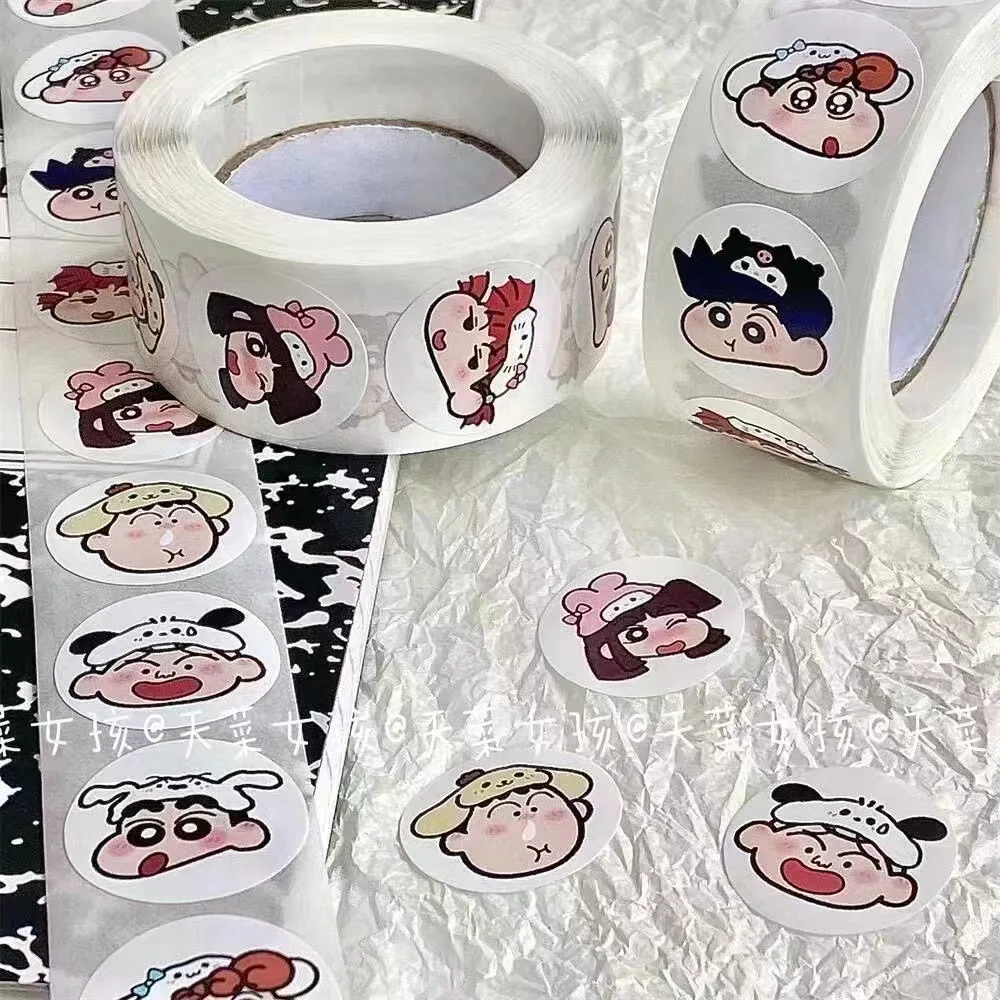 Cartoon Cute Crayon Shin-chan Roll Stickers Water Cup Notebook Guitar Mobile Phone Shell Luggage Decoration Stickers Wholesale