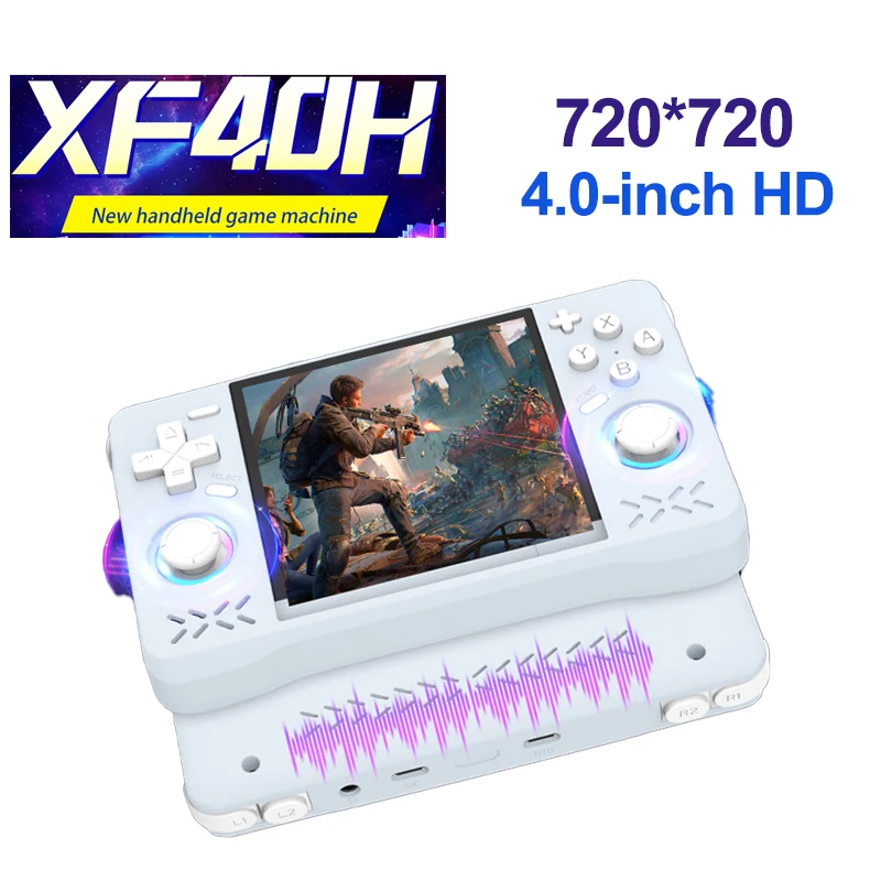 Newest XF40H Retro Handheld Game Console Linux 4.0'' IPS Screen Supports  WiFi Glowing Rocker Portable Pocket Video Games Player