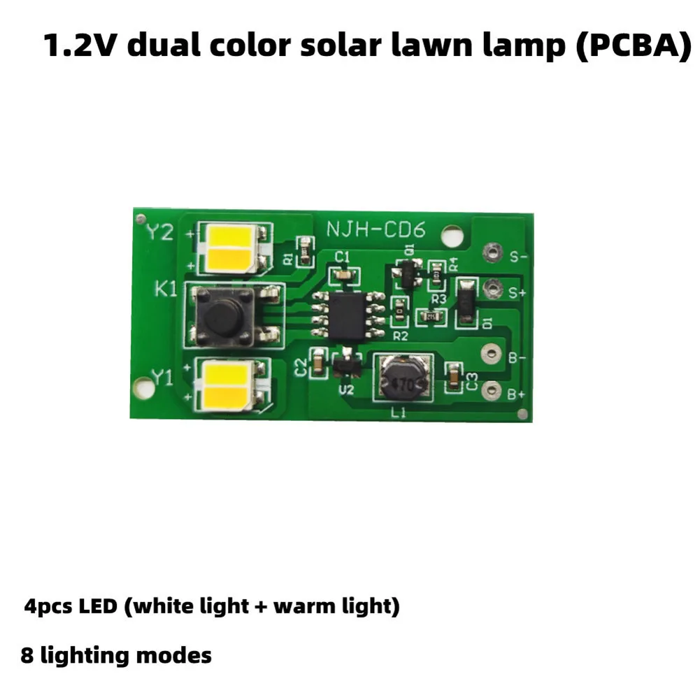 Portable Lawn Light Circuit Control Board Strong Ornamental Solar Lamp Controller Module Multipurpose for Patio Lamp Accessories