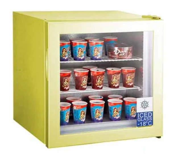 Direct Factory 55L Mini Ice Cream Multi-Purpose Glass Door Display Upright Freezer