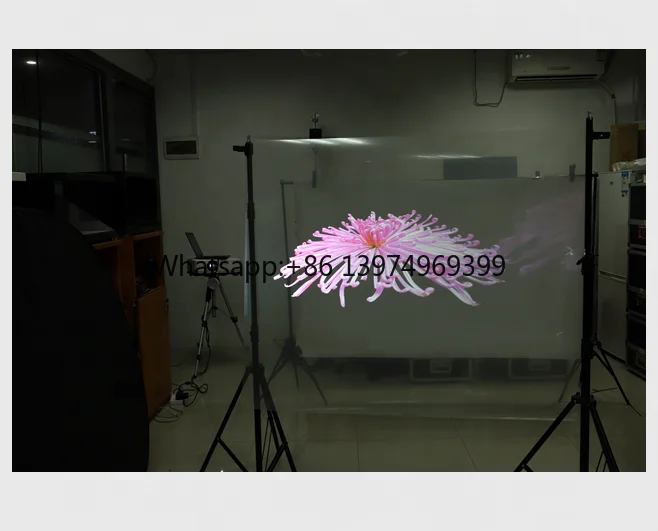 1.524x2m High Transparency Self Adhesive Holographic Rear Projection Film for Rear and Front Film