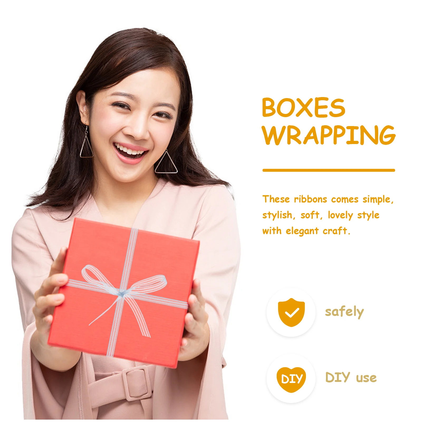 

1 Roll Festival Tulle Ribbon Gift Wrap Craft Accessory Cuttable Wear-Resistant Package Ribbon For Wedding Party Decoration Diy