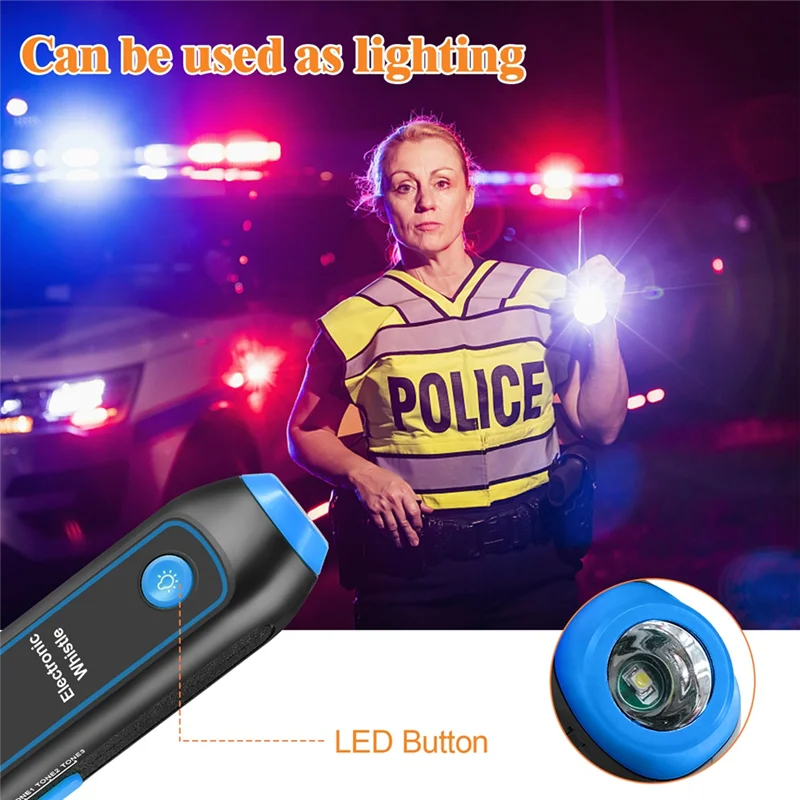 Camping Hiking Survival Electronic Whistle Emergency Electronic Whistle For Emergency Tool Blue