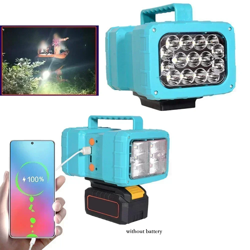 

LED Work Lights Dual Lighting Modes Dual USB Charging Port Front Floodlight And Back Spotlight With Rechargeable Lithium Battery
