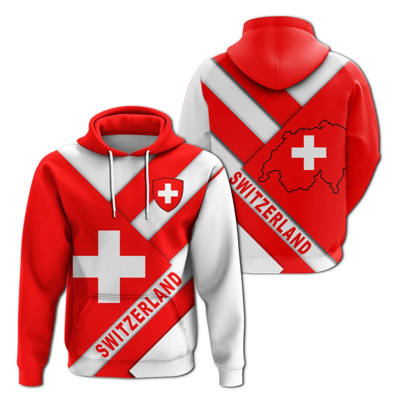 Switzerland Flag 3D Printed Hoodie For Men Clothes Fashion Sports Women Pullovers Casual Tracksuit New In Hoodies & Sweatshirts