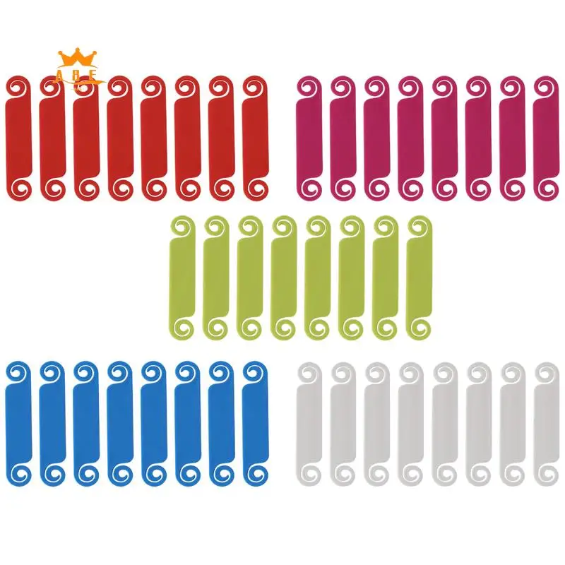 

A08E-40Pcs Cable Labels Tags For Marking Wires Multicolored Cable Management Labels Clip Cord Cable Identification Marking