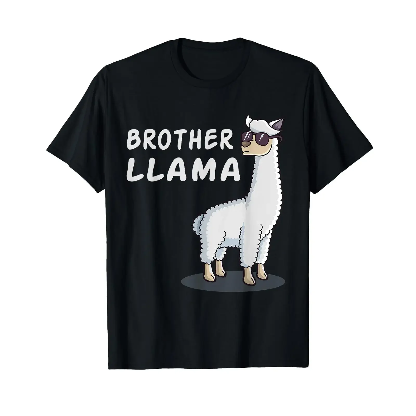 Brother Llama Passende Familien Geburtstag Alpaka mit Brille T Shirt vintage Washed Stretched streetwear Stylish Slightly
