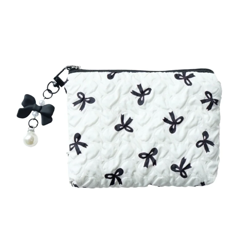 

Высококачественная сумка для хранения монет с бантом, милая косметичка, большая вместительная сумка, вместительная сумка