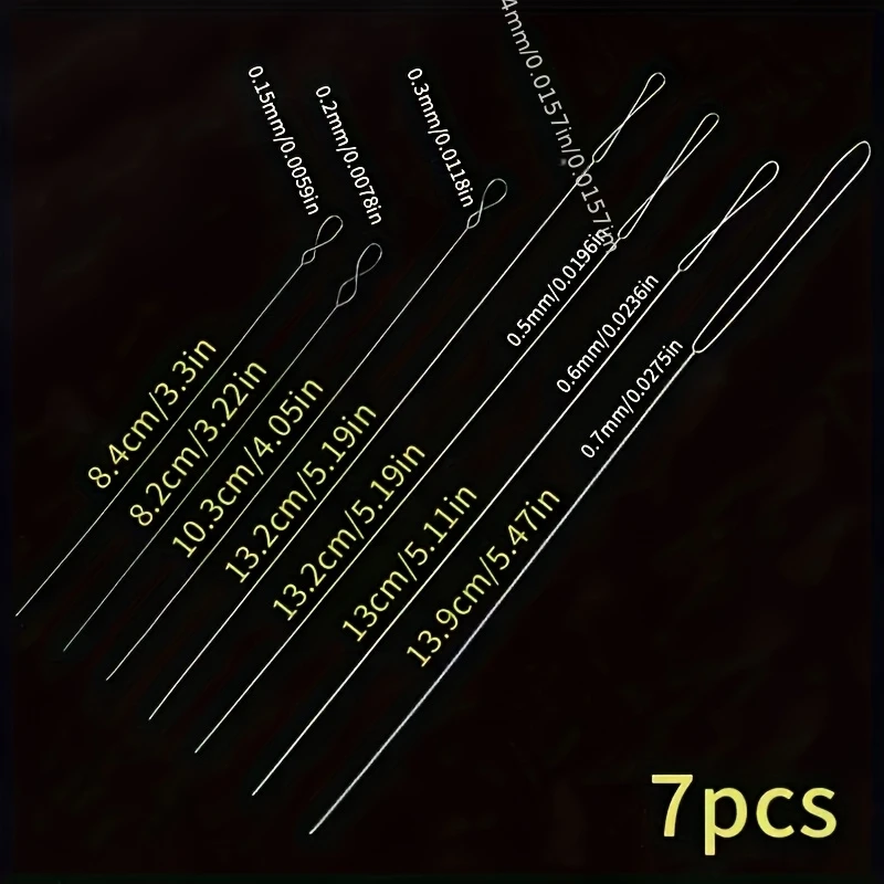 Ultra-fine Beading Needle Set, Twisted Wire Threading Tool for Small Beads, Long Steel Wire Needles for Beads, Jewelr
