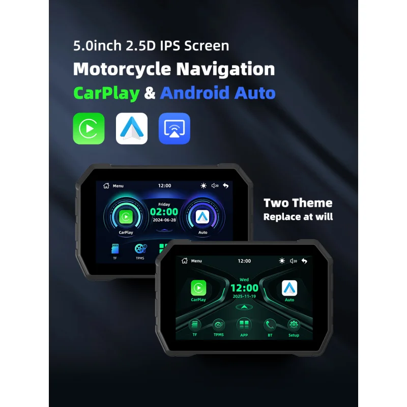 【5.0】Motorcycle Navigation Screen，Carplay，Mirroring.