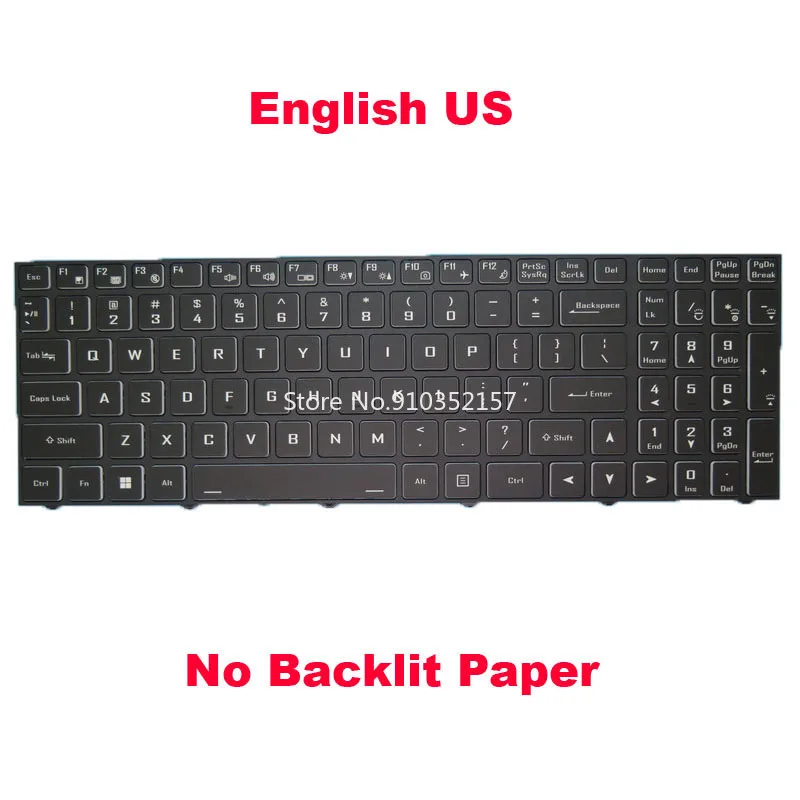 NO Backlit US JP Keyboard For CLEVO PB50 PB70 PB50ED PB50EF PB50RC PB50RD PB50RF PB51ED PB51RC PB51RD PB51RF PB71RC PB71RD/RF