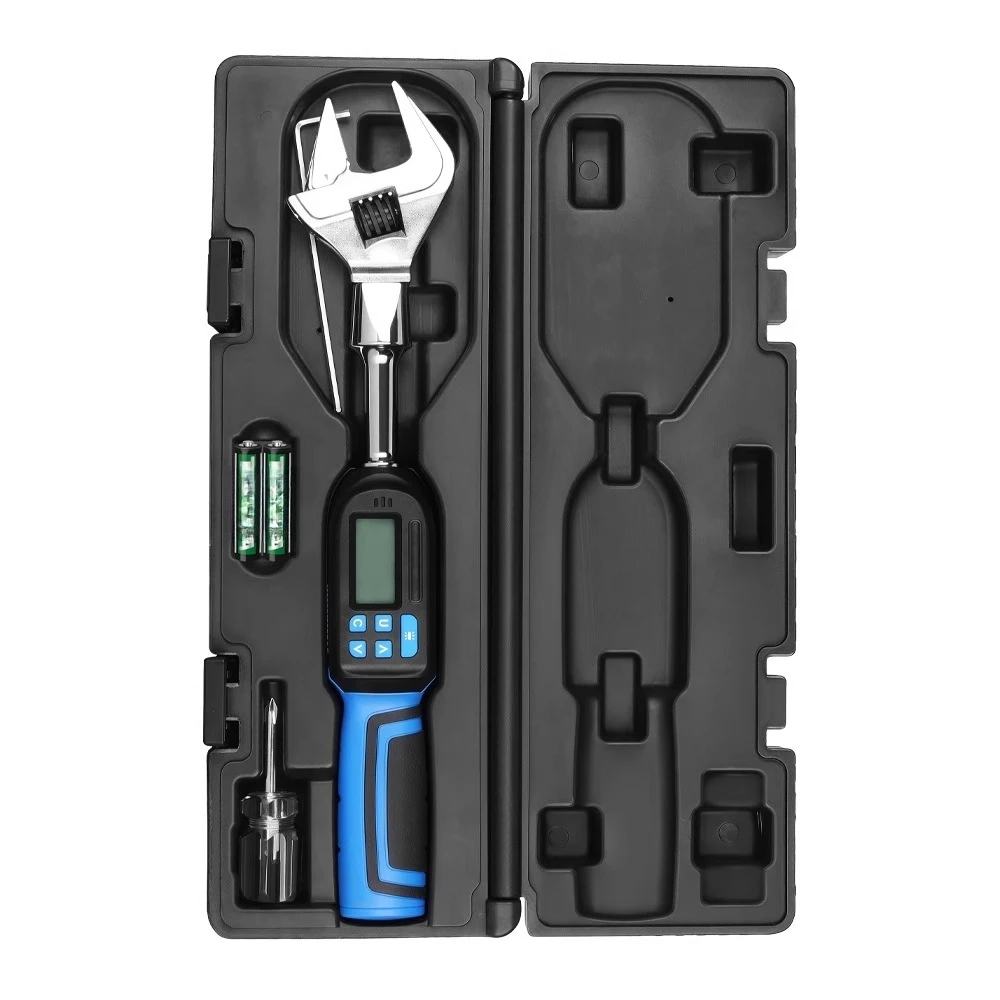 Intelligent Digital Torque Wrench with Interchangeable Heads, High Precision, Preset Torque, Four Mode Adjustment for Car Repair