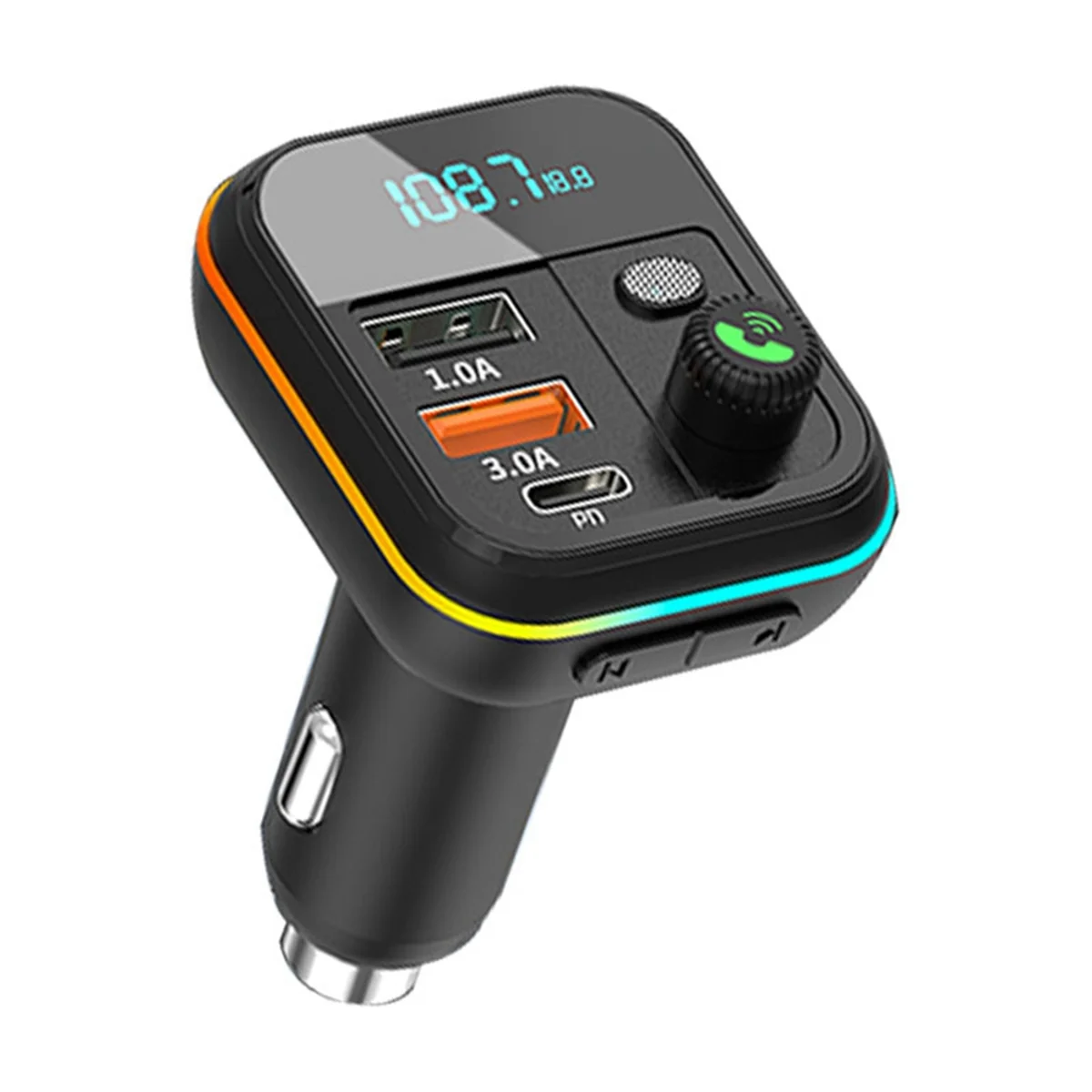 Car Charging Car Mp3 Bluetooth 5.0 Player Bluetooth, USB Flash Drive Memory Card QC 3.0 Fast Charging Voltage