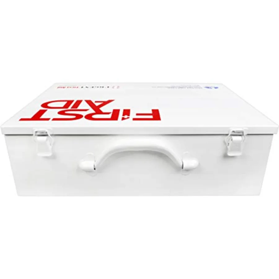 OSHA ANSI 2 Shelf خزانة الإسعافات الأولية الصناعية مع بطانة الجيب 75 شخصًا 562 قطعة 2015 فئة B + أنواع I II صنع في الولايات المتحدة الأمريكية مع