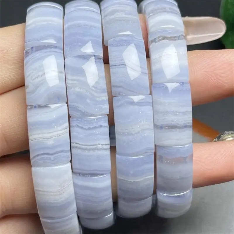 

10 мм натуральный синий кружевной агатовый браслет женский модный очаровательный исцеляющий энергетический драгоценный камень ювелирные изделия для йоги 1 шт.