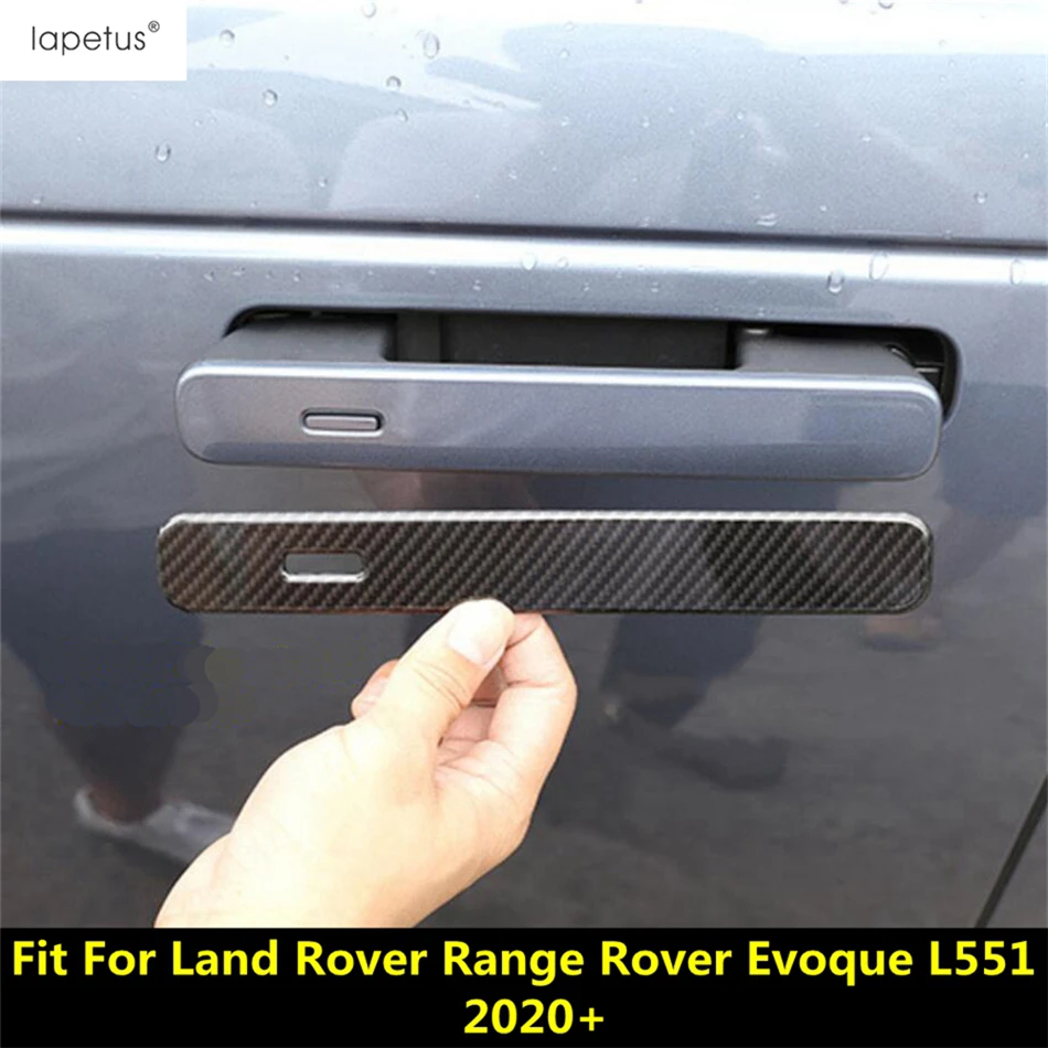 

Outside Door Handle Grab Stickers Cover Trim Carbon Fiber Exterior Accessories For Land Rover Range Rover Evoque L551 2020 -2023